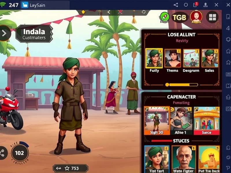 Masala Marauders gameplay screenshot showing character in Indian-inspired environment
